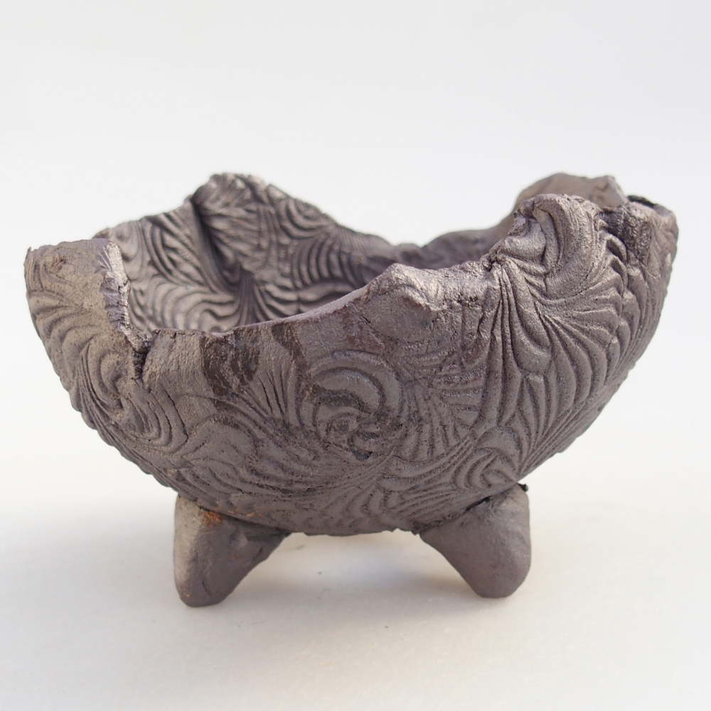 Kerámia kagyló 10 x 9 x 7 cm , fémes színű