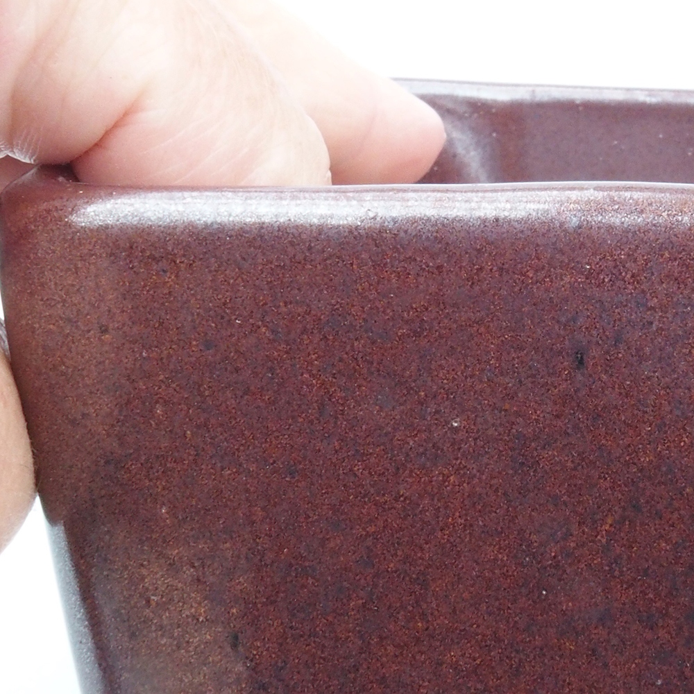 kerámia bonsai tál 11 x 11 x 8,5 cm, barna