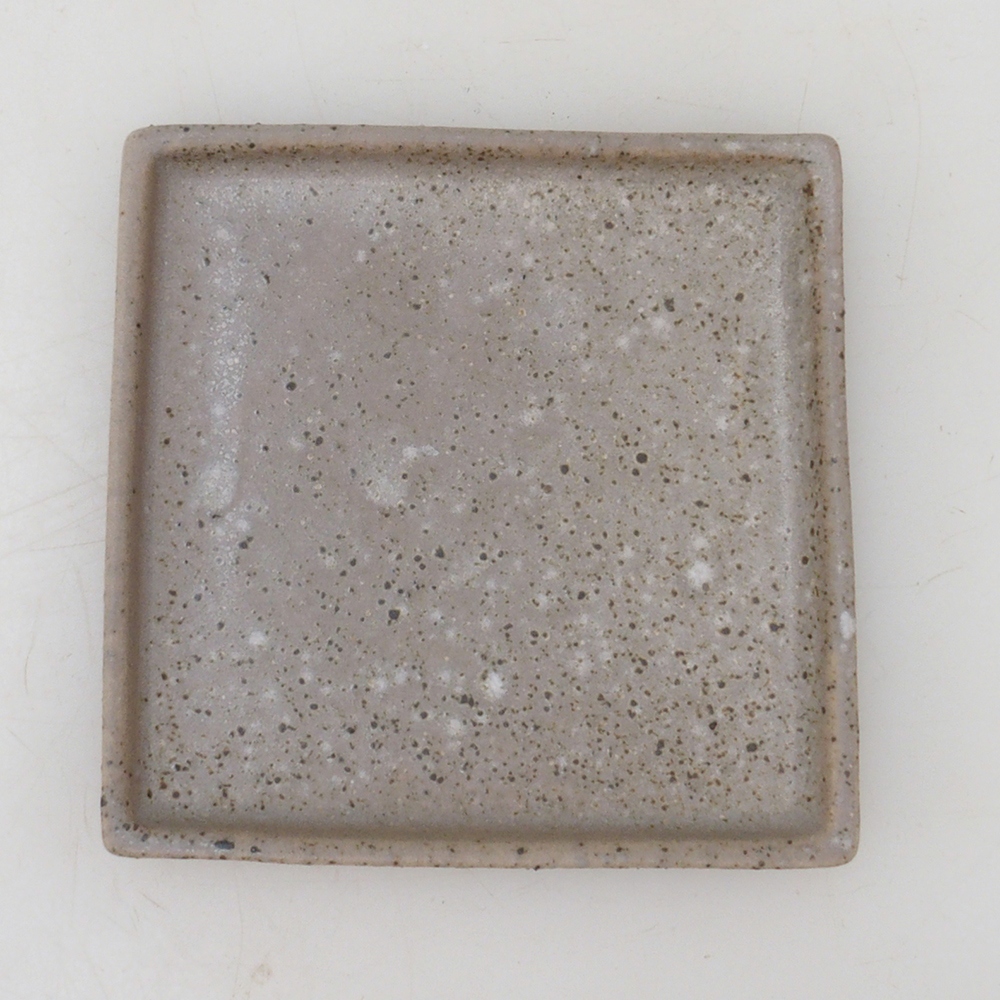 Bonsai csészealj négyzet M - 10 x 10 x 1,5 cm - bézs színű