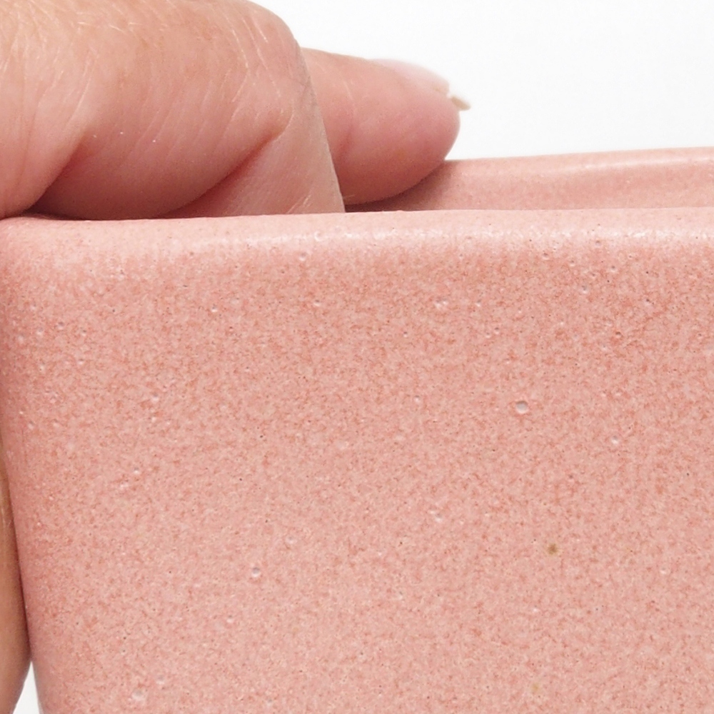 kerámia bonsai tál 8,5 x 8,5 x 11 cm, rózsaszínű