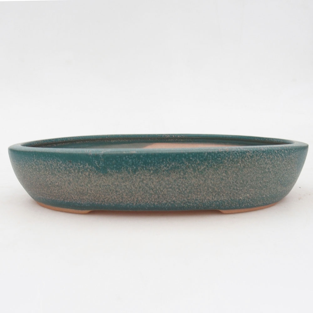 kerámia bonsai tál 22 x 17 x 4 cm, kék színben