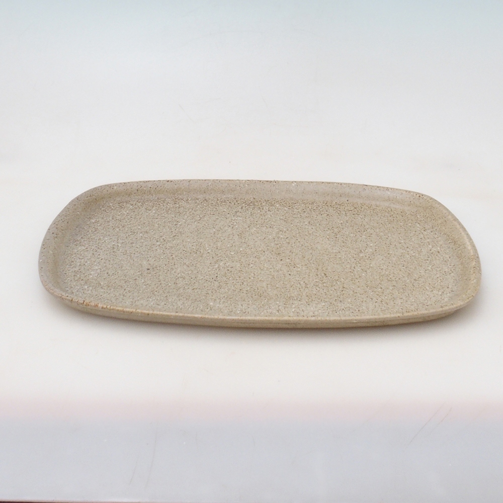 Kerámia csészealj H09 - 28,5 x 19,5 x 1,5 cm - bézs színű