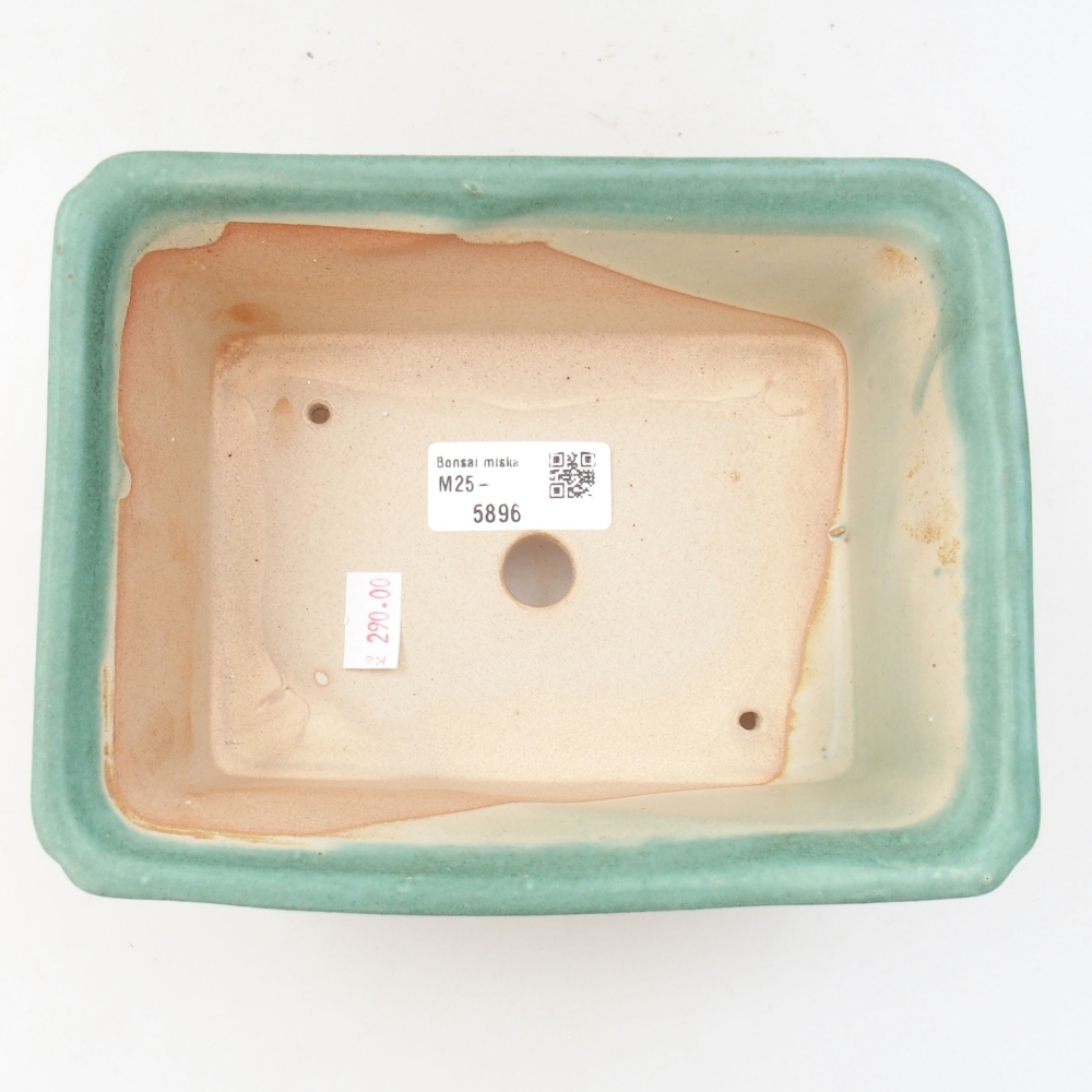 kerámia bonsai tál 22 x 17 x 5 cm, zöld