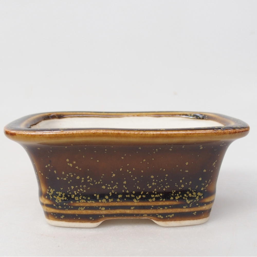 Mini bonsai tál 10 x 7,5 x 4 cm, sárga