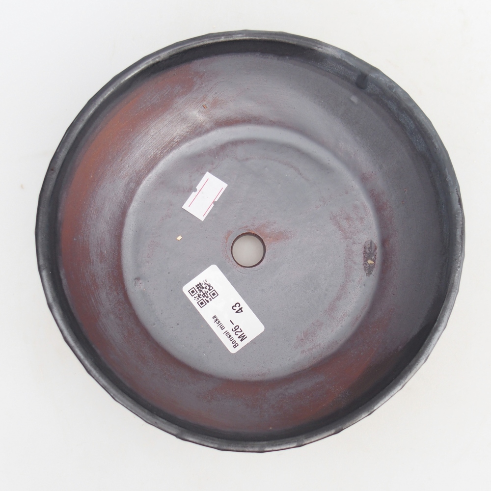 Kerámia bonsai tál 18 x 18 x 5,5 cm, fekete