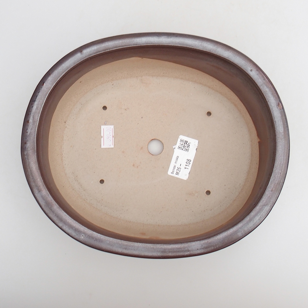 kerámia bonsai tál 23 x 19 x 7 cm, bordó színben