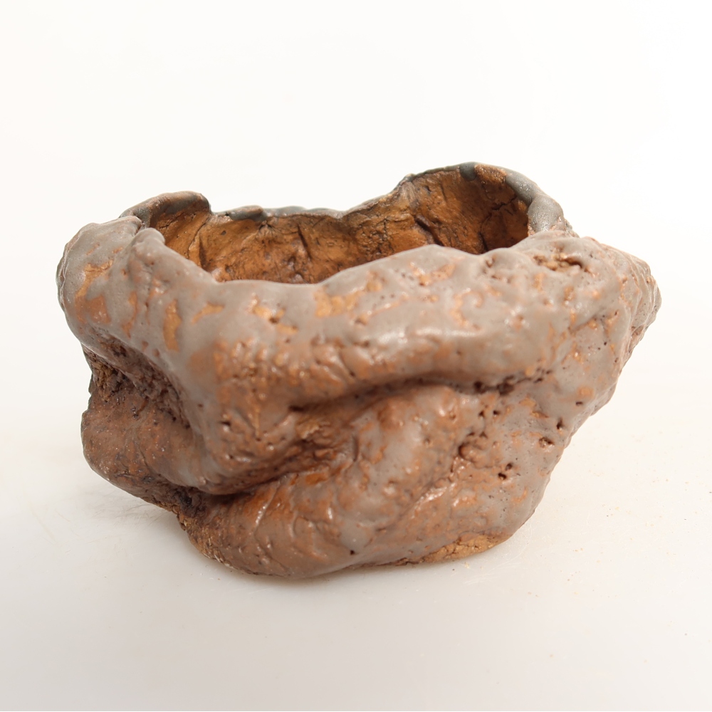Kerámia héj  8 x 7,5 x 4,5 cm, zöld színű