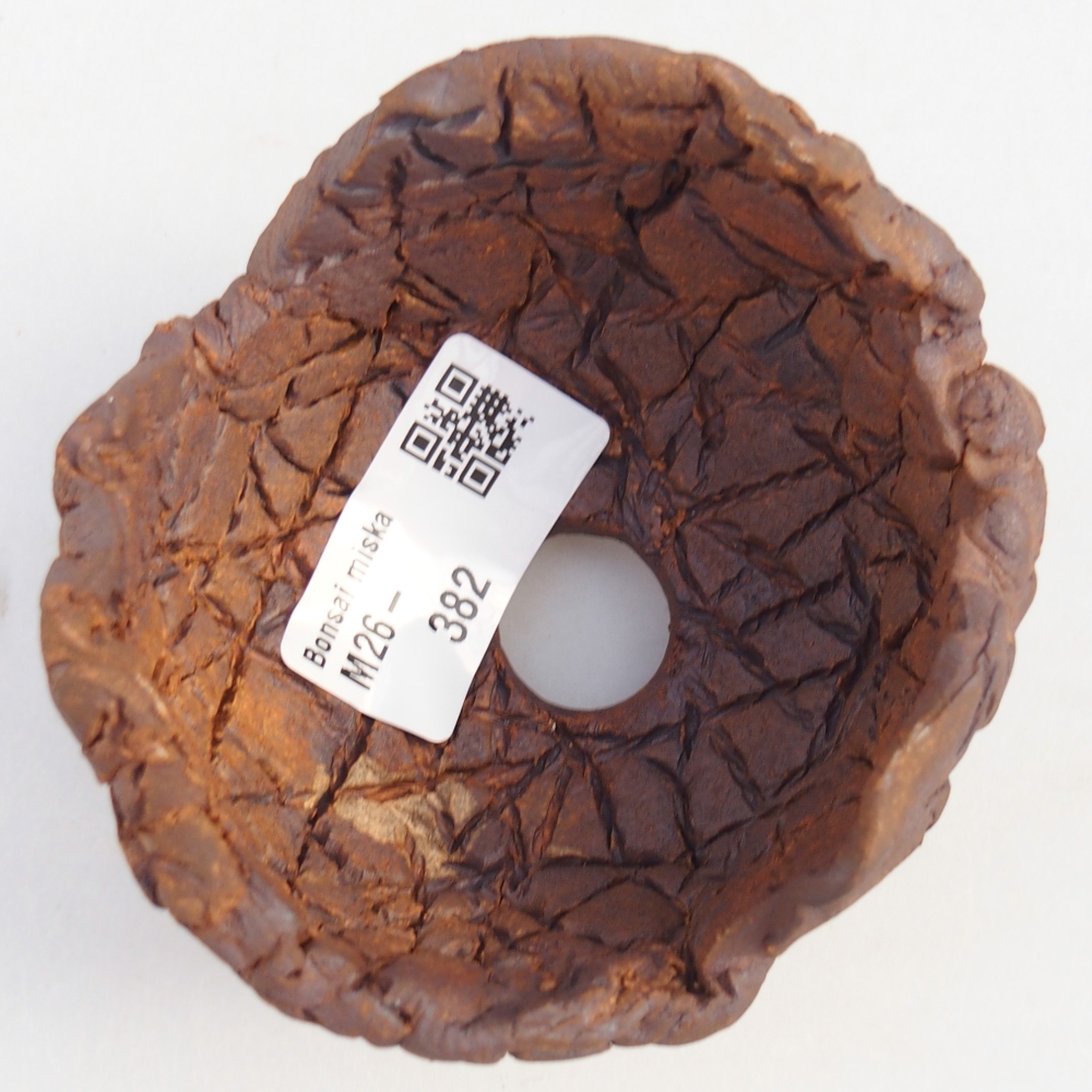 Kerámia kagyló 8,5 x 8,5 x 6 cm , barna színű