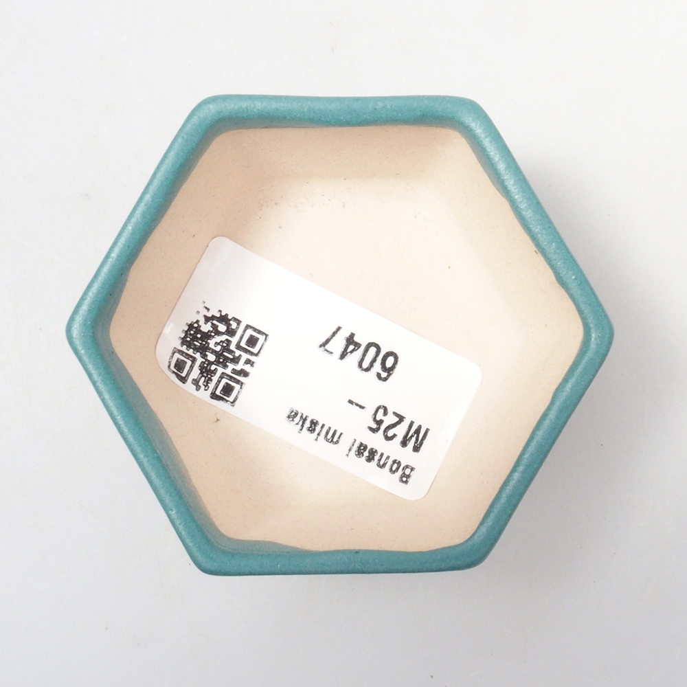 kerámia bonsai tál 6,5 x 5,5 x 4 cm, kék színben