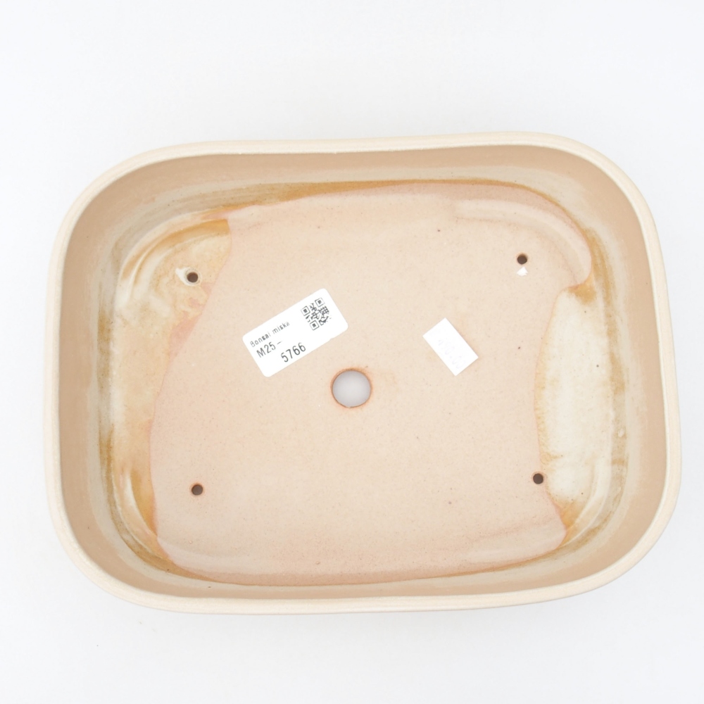 kerámia bonsai tál 23 x 17,5 x 5,5 cm, bézs színű