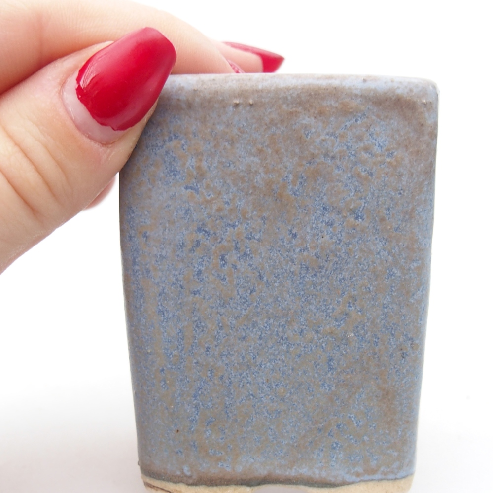 kerámia bonsai tál 5 x 5 x 6,5 cm, kék színben