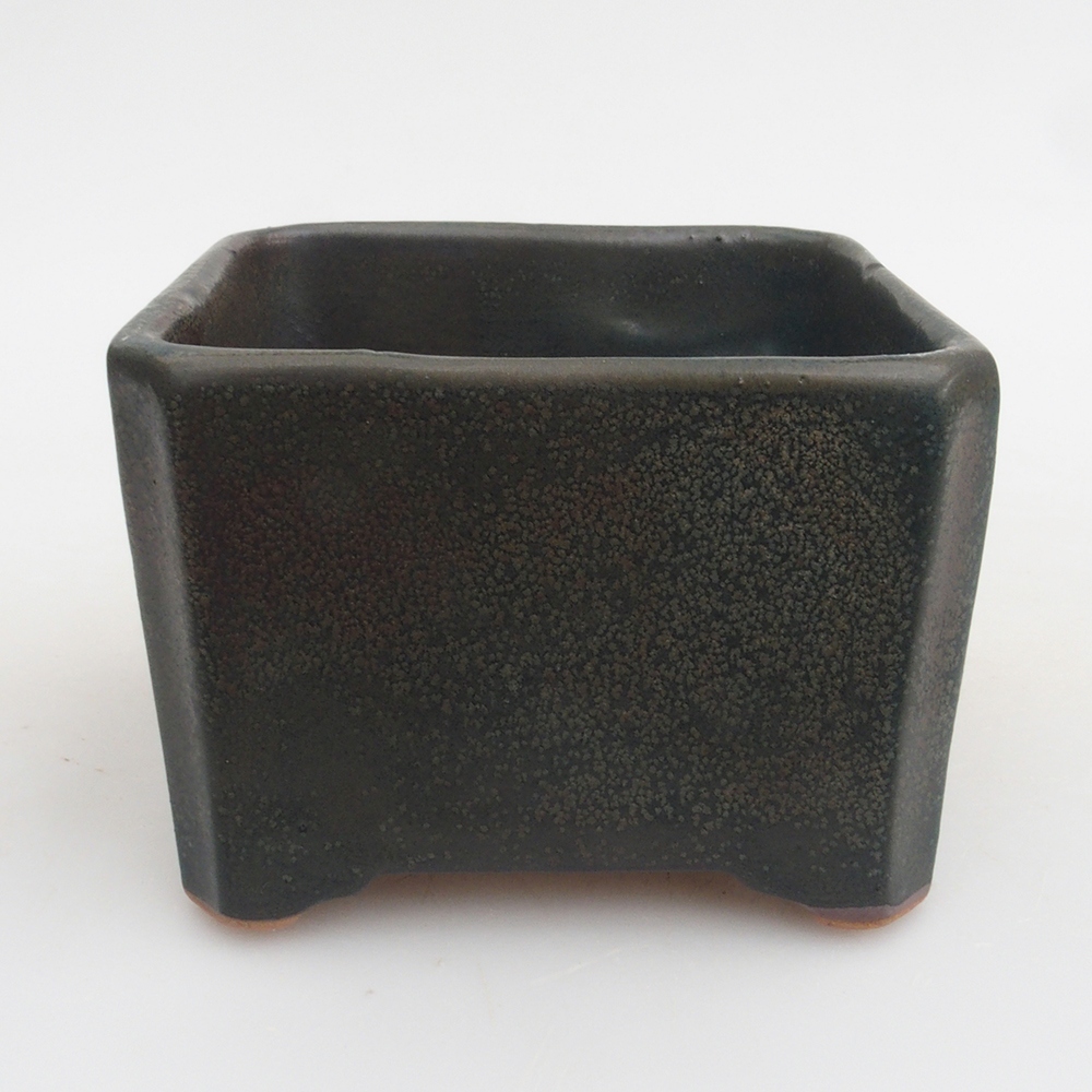 kerámia bonsai tál 9,5 x 9,5 x 7 cm, szürke