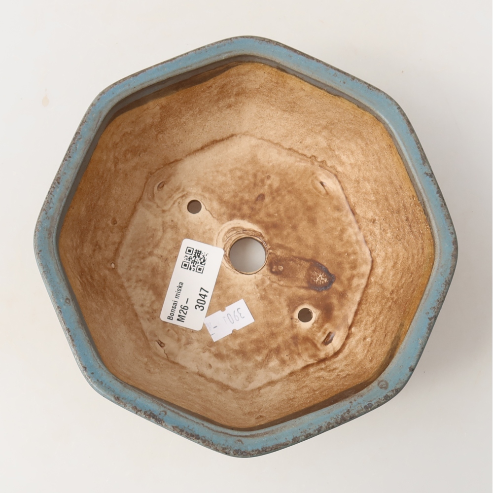 Kerámia bonsai tál, 17 x 16 x 6,5 cm, kék színű