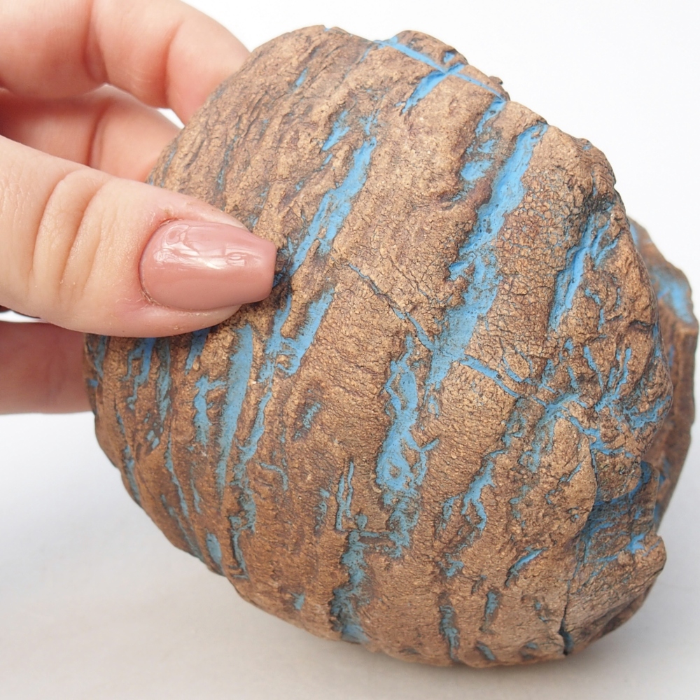 Kerámia kagyló 10 x 9,5 x 10,5 cm , kék színű