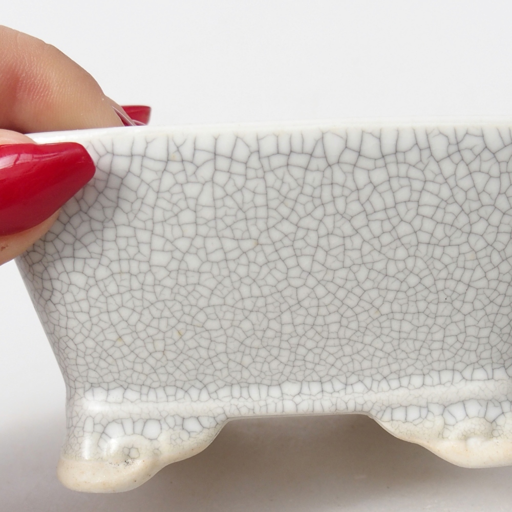 kerámia bonsai tál 9,5 x 9,5 x 5 cm, raku színben