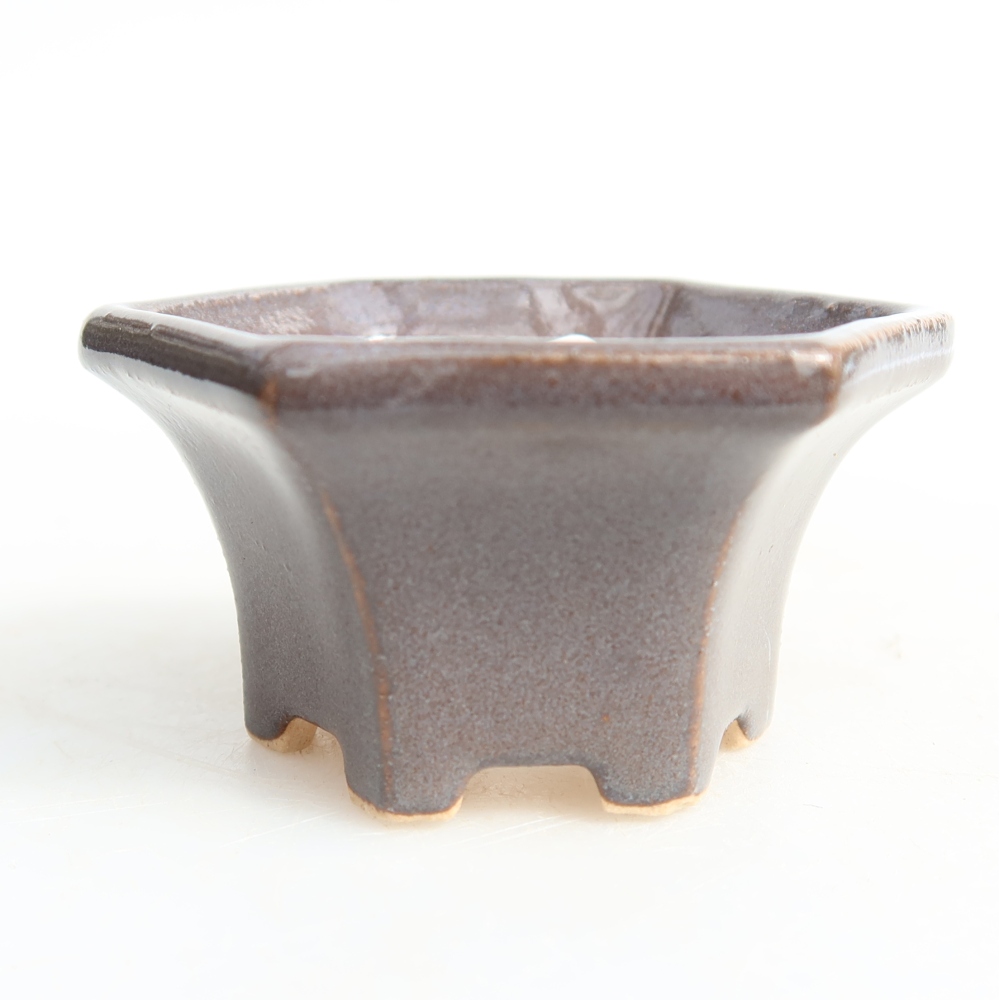 Kerámia bonsai tál, 5,5 x 5 x 3 cm, szürke színű