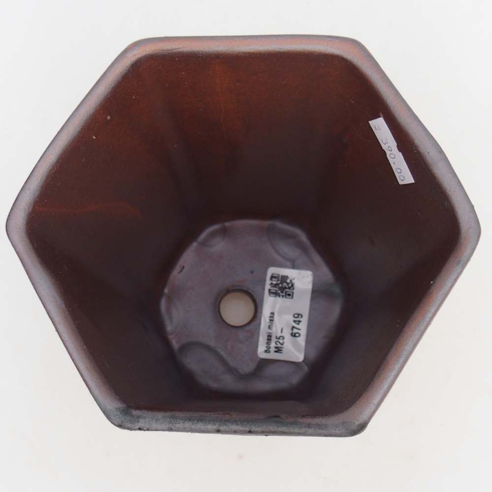 Kerámia bonsai tál 12,5 x 11,5 x 16,5 cm, fém színű