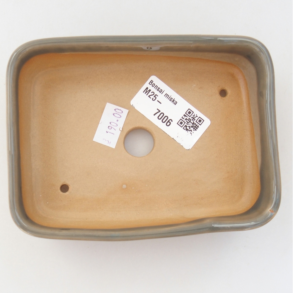 kerámia bonsai tál 13 x 9,5 x 3,5 cm, szürke