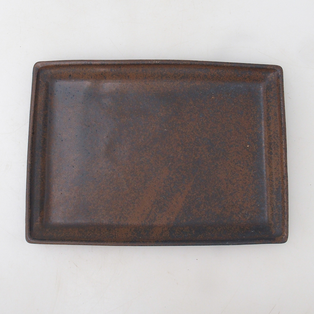 Bonsai csészealj téglalap 19,5 x 14 x 1,5 cm - barna