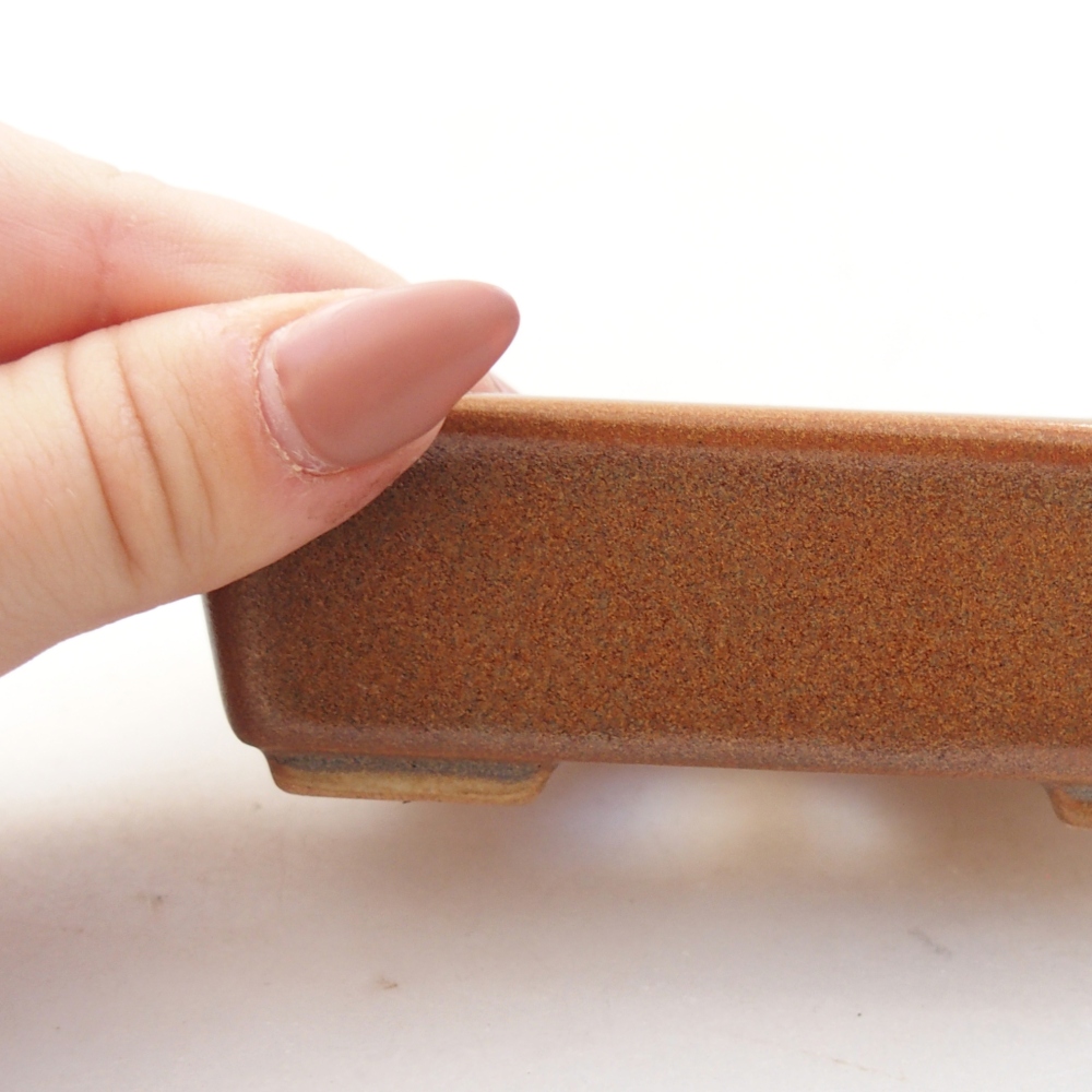 kerámia bonsai tál 11 x 8,5 x 3,5 cm, barna