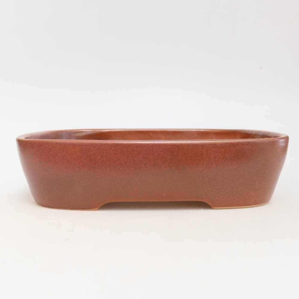 kerámia bonsai tál 23 x 18 x 5,5 cm, bordó színben