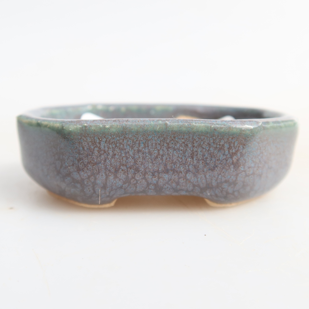 Kerámia bonsai tál 5,5 x 4,5 x 2 cm, szín: szürke