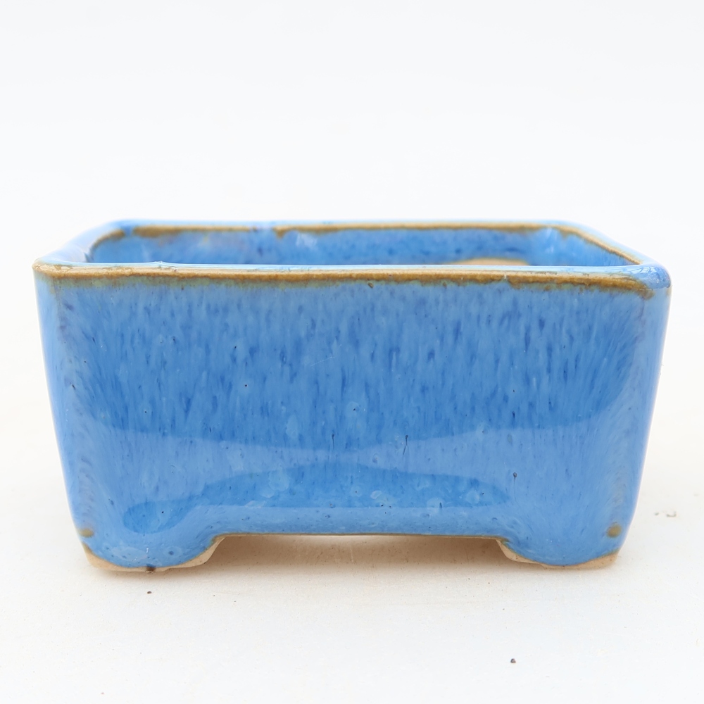 Kerámia bonsai-tál 6,5 x 5 x 3,5 cm, kék színű