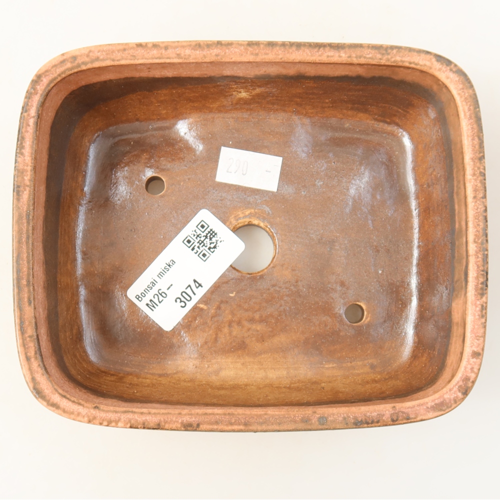 Kerámia bonsai tál 14 x 11,5 x 4,5 cm, rózsaszínű