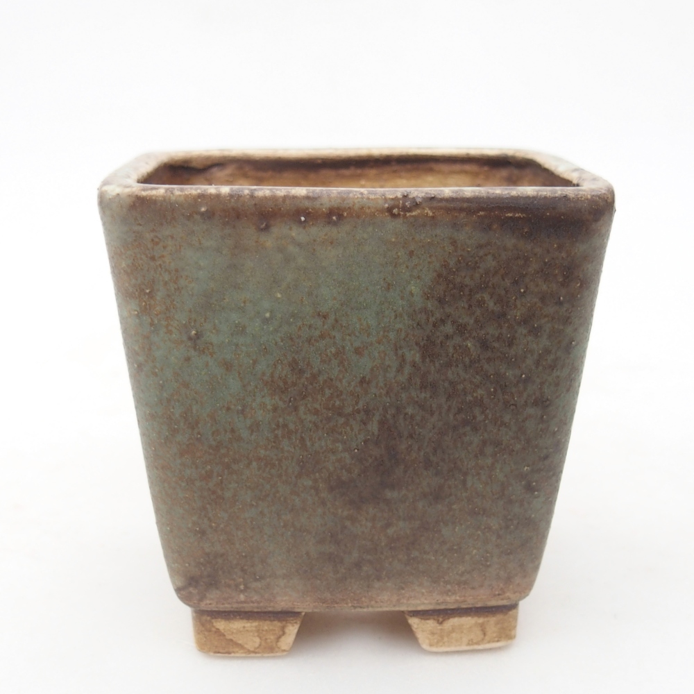 kerámia bonsai tál 7,5 x 7,5 x 7,5 x 7,5 cm, zöld