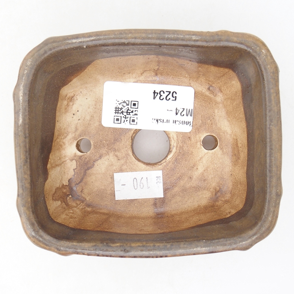 kerámia bonsai tál 10,5 x 8,5 x 4 cm, barna