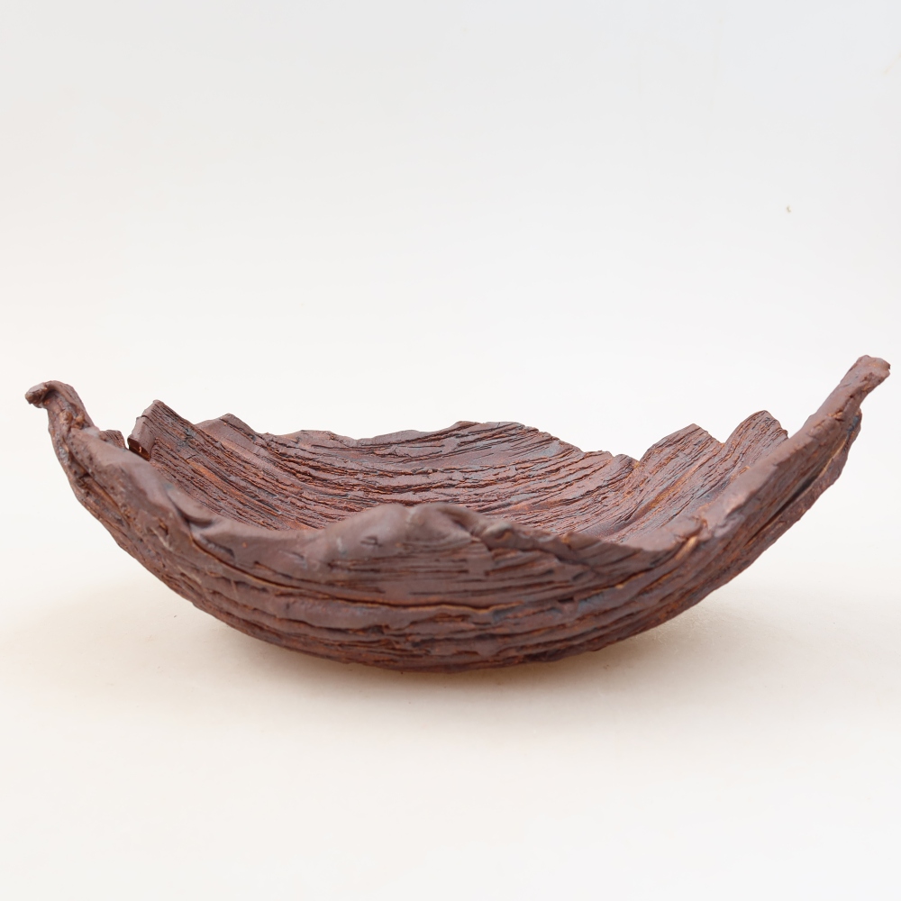 Kerámia héj  22,5 x 16 x 8 cm, barna színű