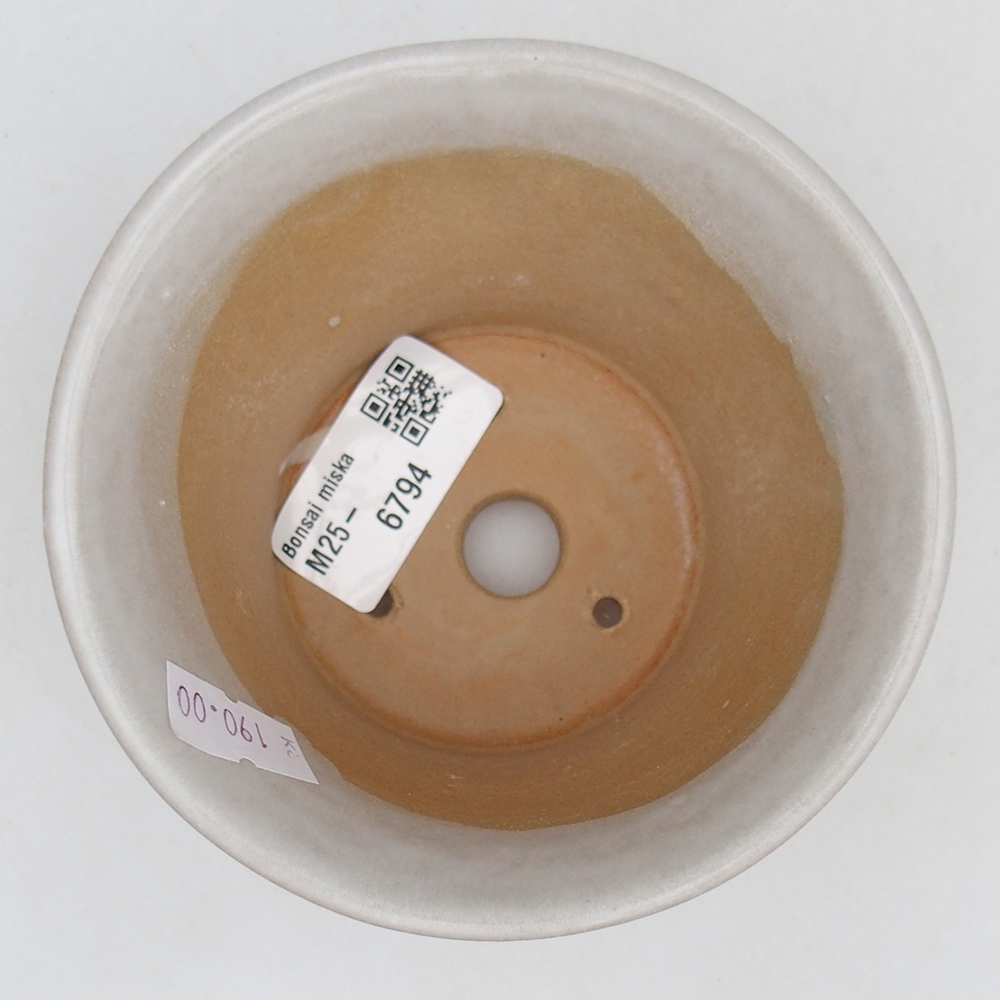 kerámia bonsai tál 11 x 11 x 7 cm, fehér