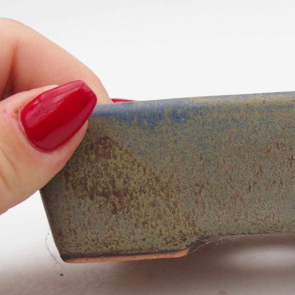 kerámia bonsai tál 11,5 x 9,5 x 6 cm, kék színben