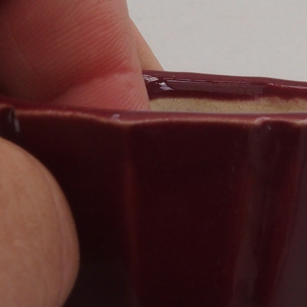 Mini bonsai tál 5 x 5 x 3 cm, bordó színű