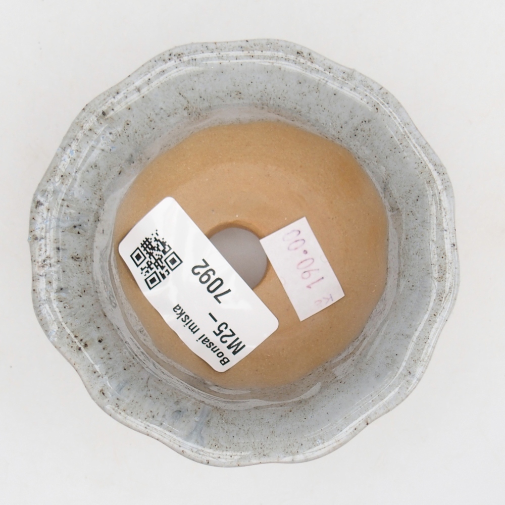 kerámia bonsai tál 8,5 x 8,5 x 4,5 cm, szürke