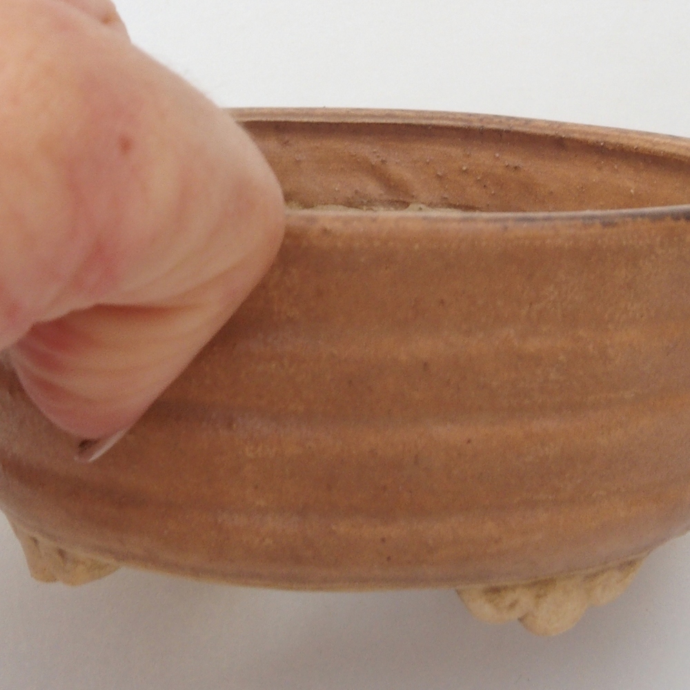 kerámia bonsai tál 10 x 8,5 x 4 cm, barna