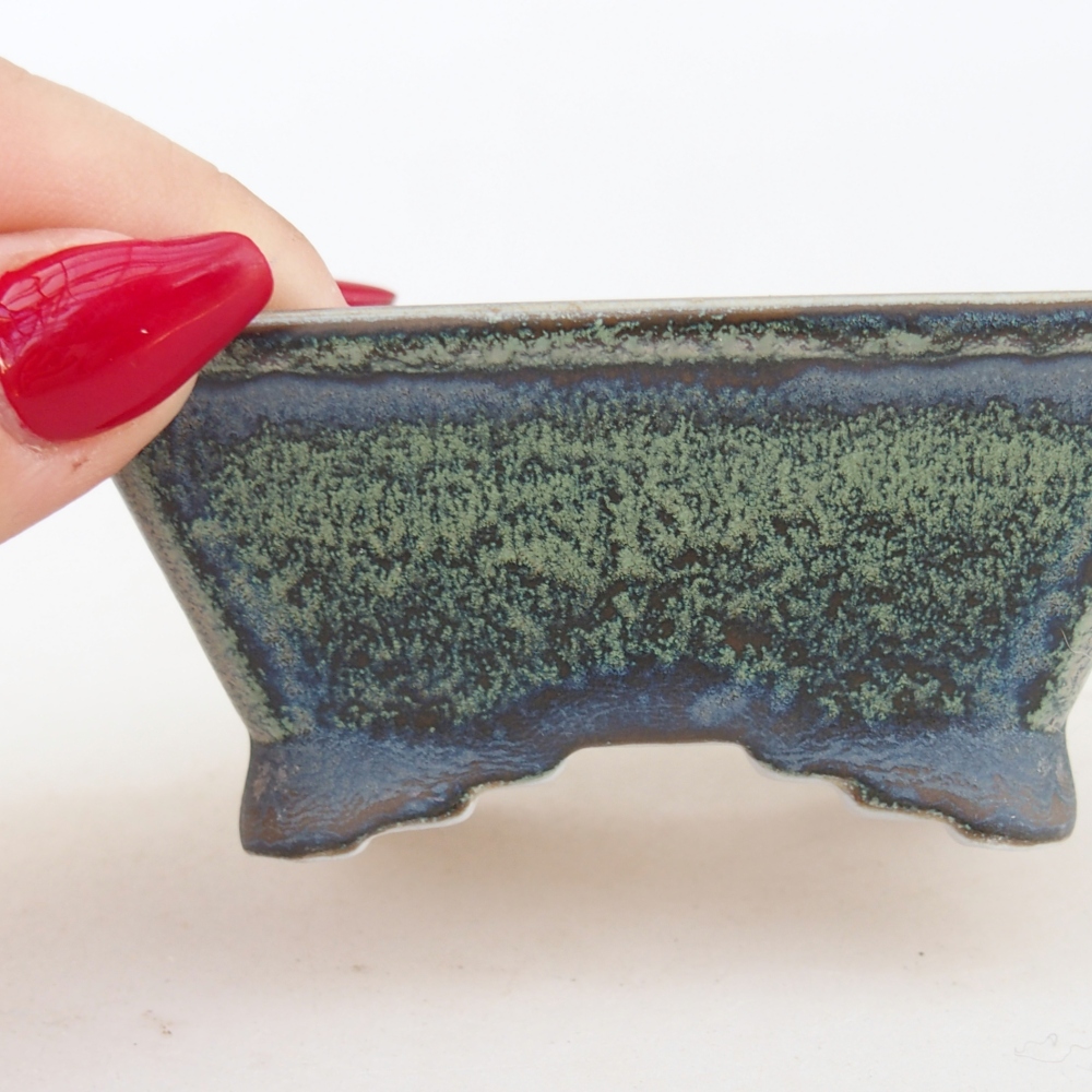 Mini bonsai tál 8,5 x 7,5 x 4 cm, zöld