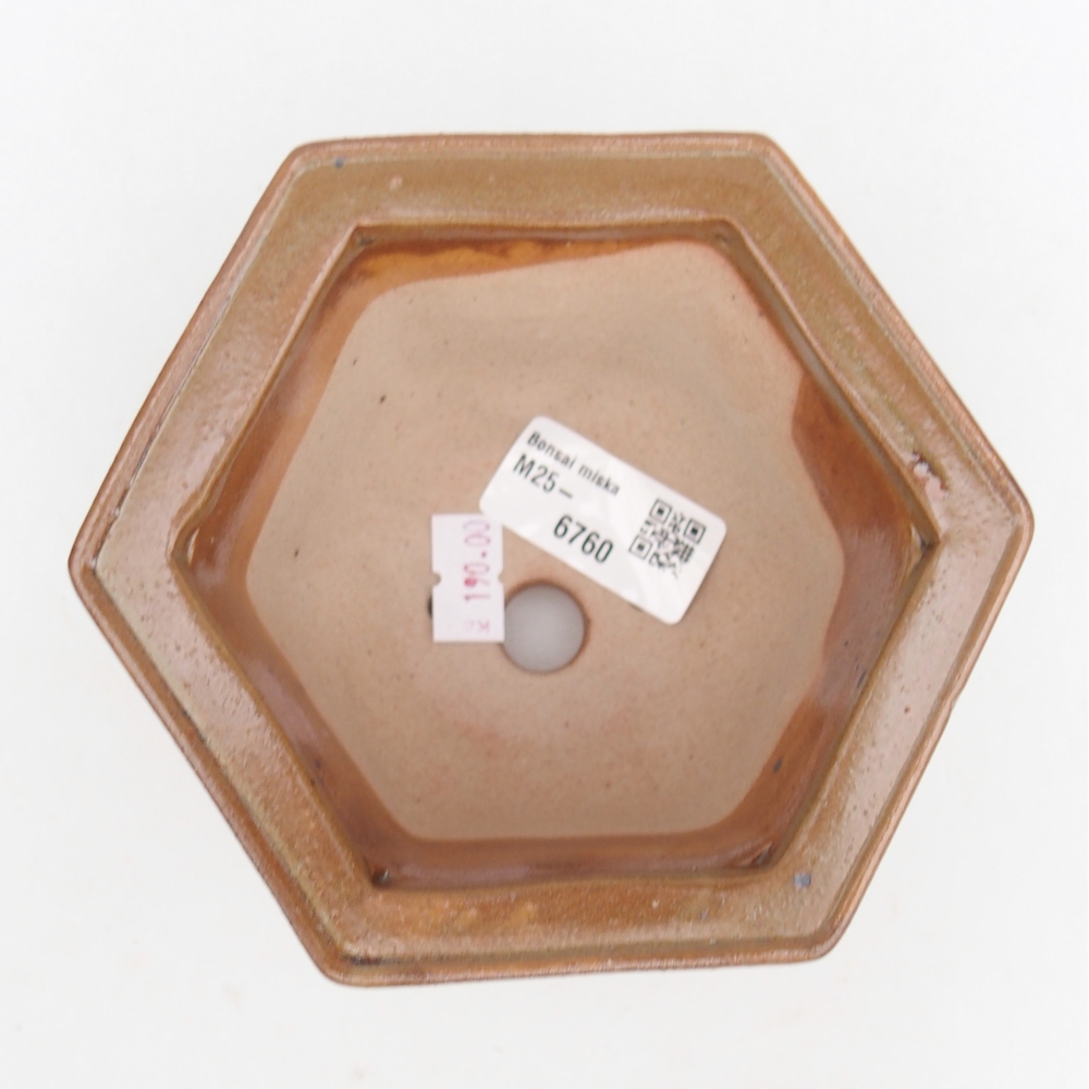 kerámia bonsai tál 13 x 11,5 x 8 cm, barna