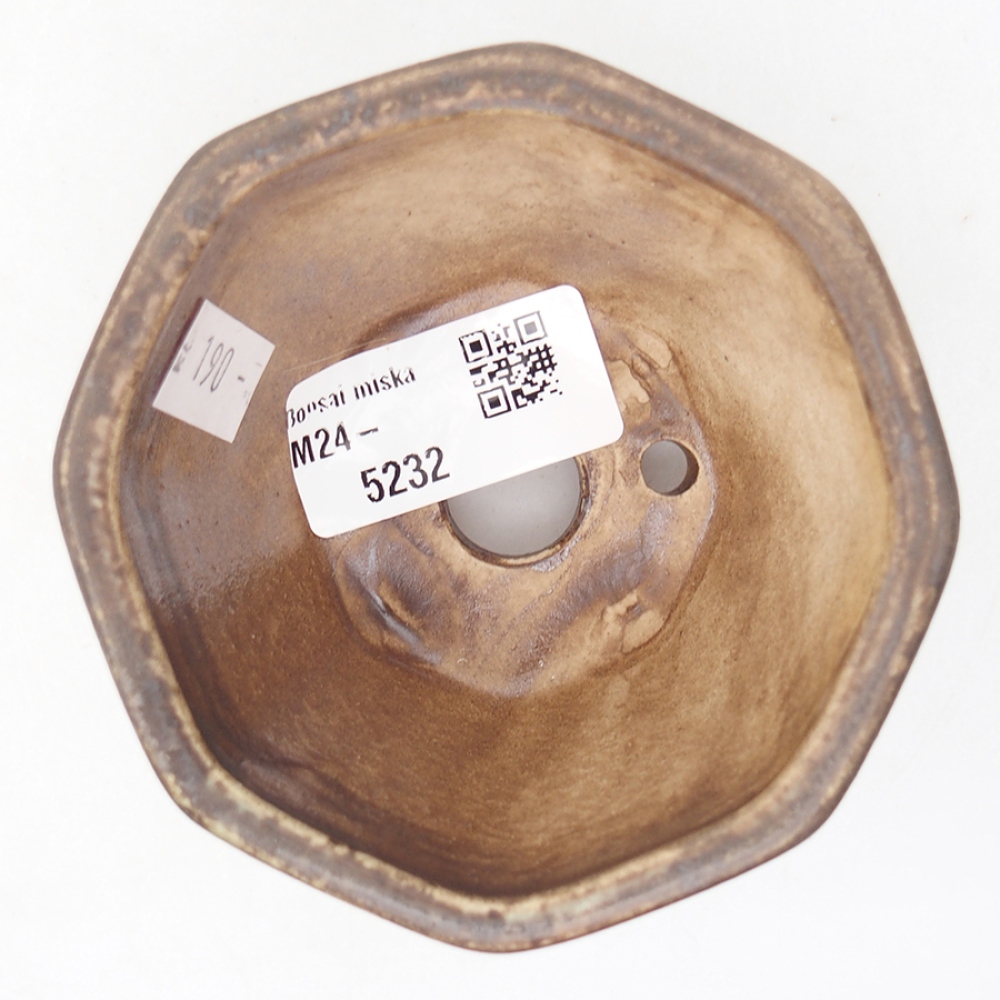 kerámia bonsai tál 8,5 x 8,5 x 6 cm, barna