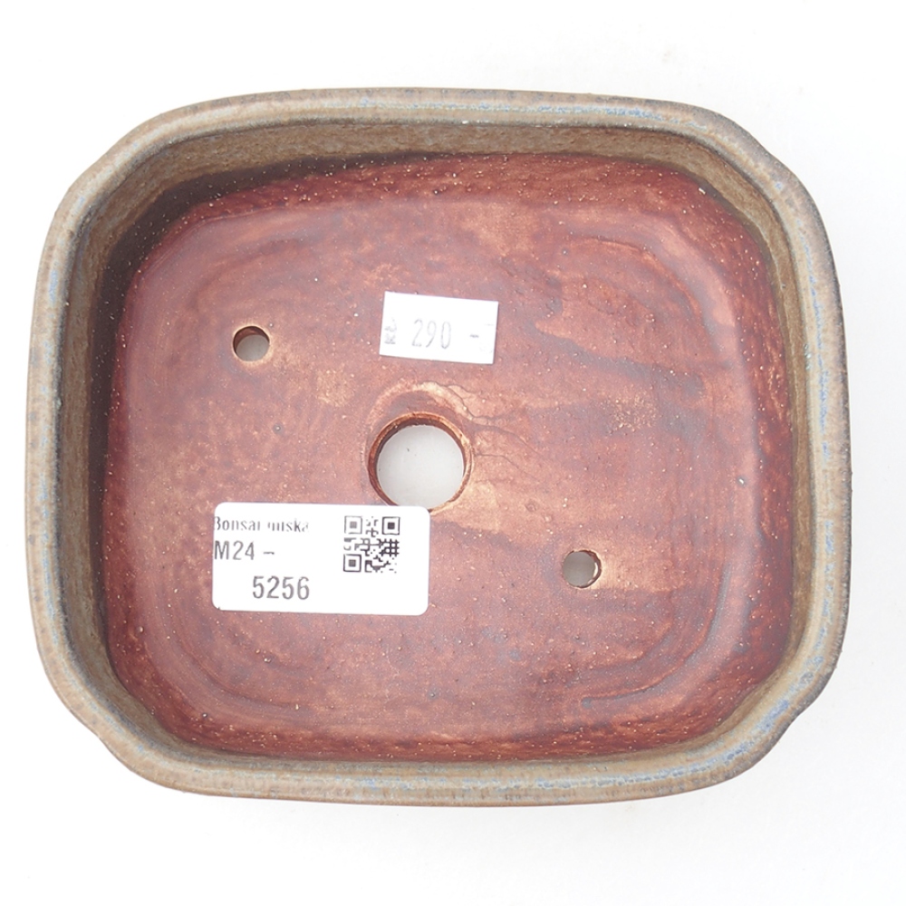 kerámia bonsai tál 13,5 x 12 x 4 cm, kék színben