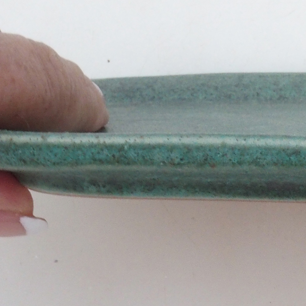 Kerámia tál H51 -18,5 x 14,5 x 1 cm - zöld