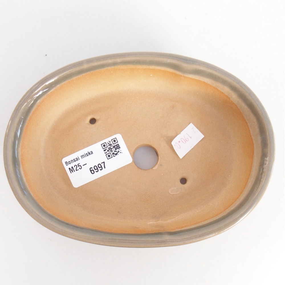 kerámia bonsai tál 15 x 10,5 x 3,5 cm, szürke