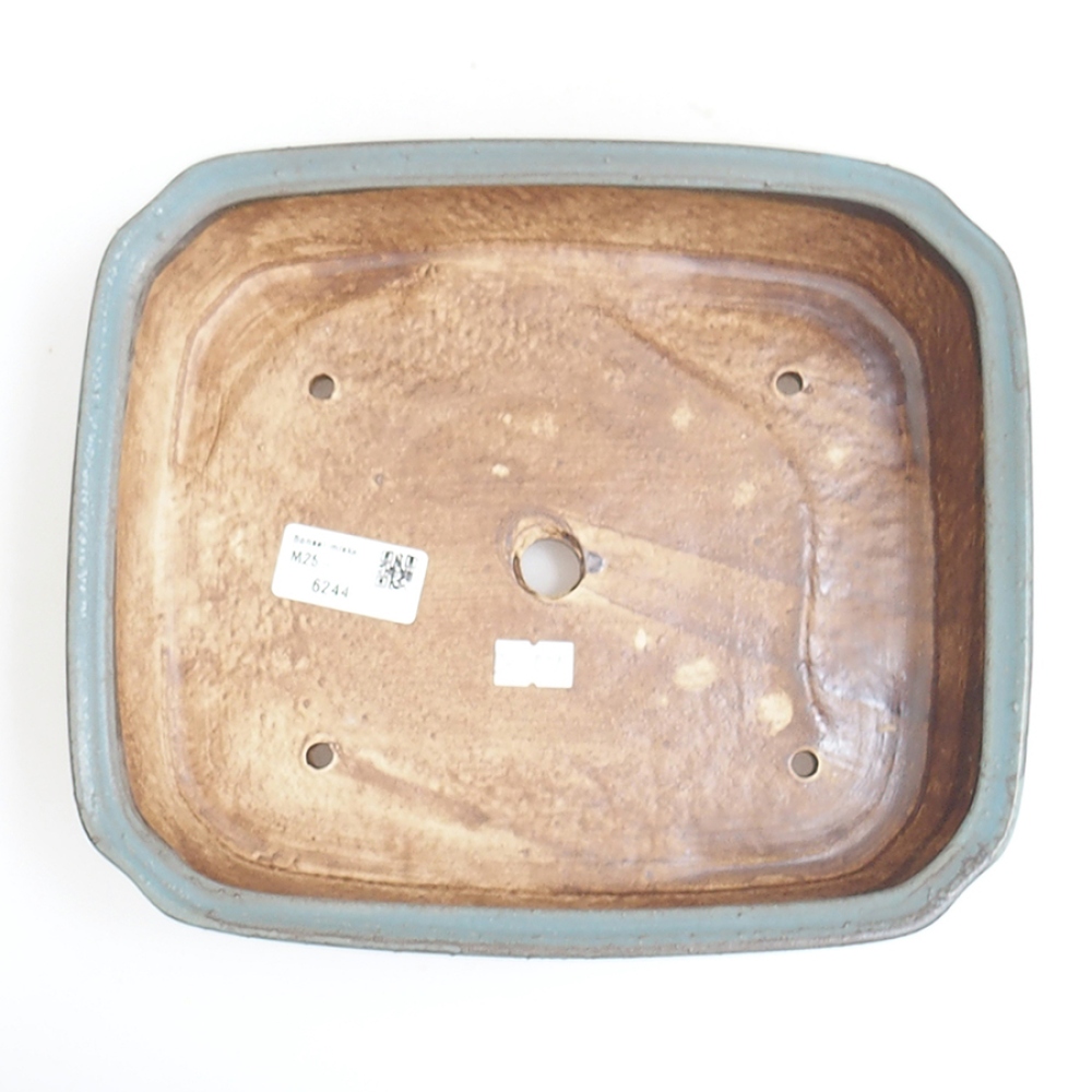 kerámia bonsai tál 24 x 20,5 x 6 cm, kék színben