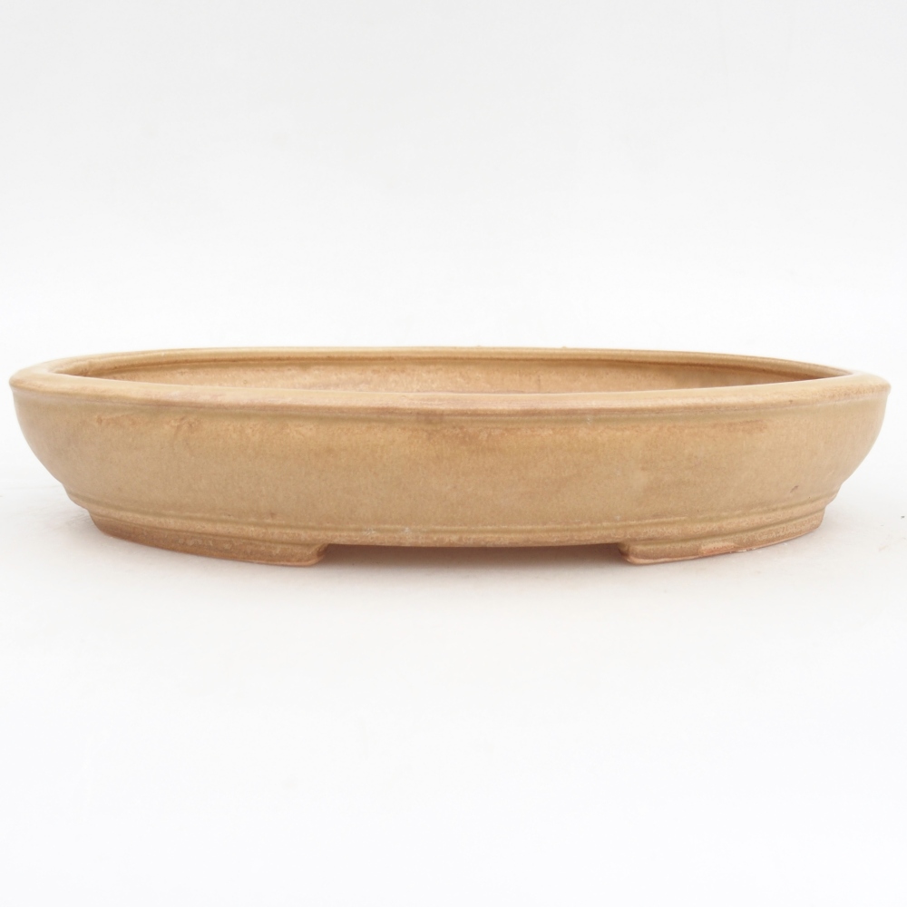 kerámia bonsai tál 24,5 x 20 x 4 cm, bézs színben