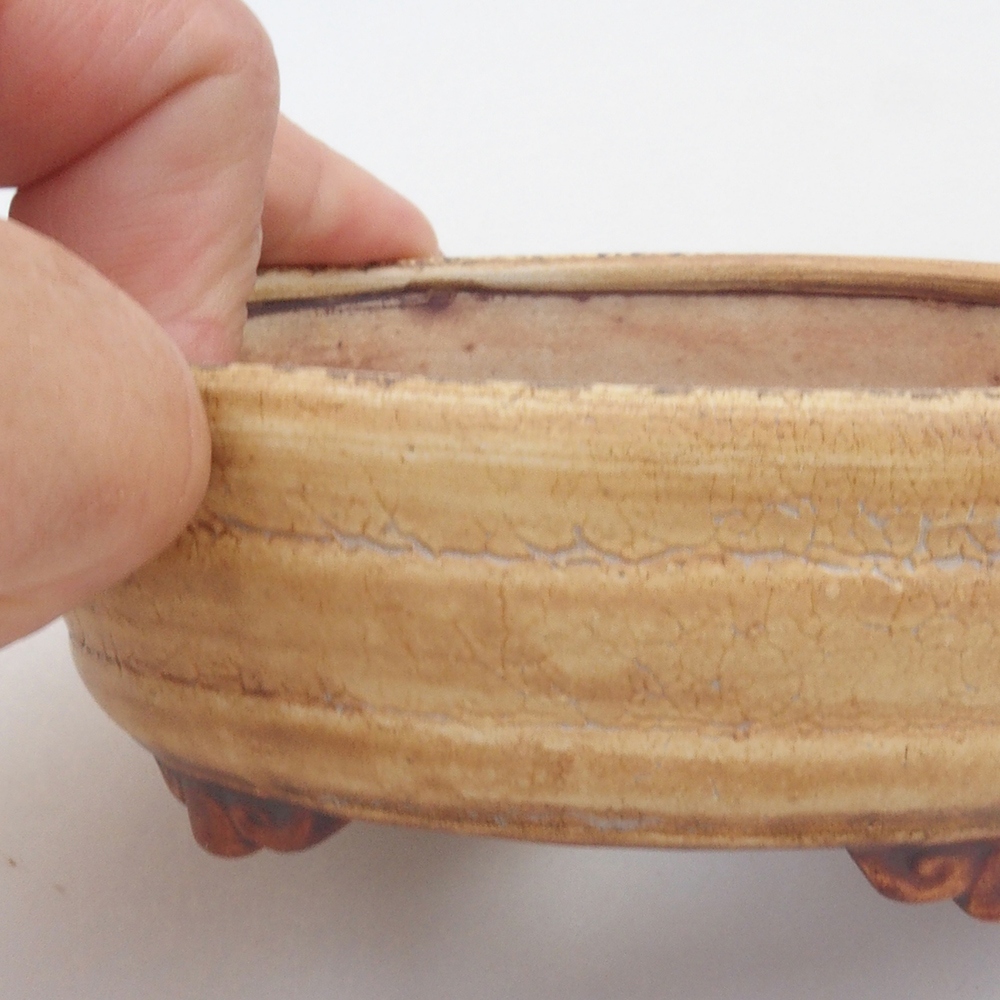 kerámia bonsai tál 10 x 8,5 x 4 cm, barna
