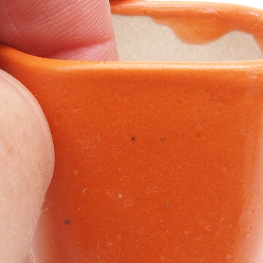 Mini bonsai tál 5 x 5 x 5 cm, narancssárga