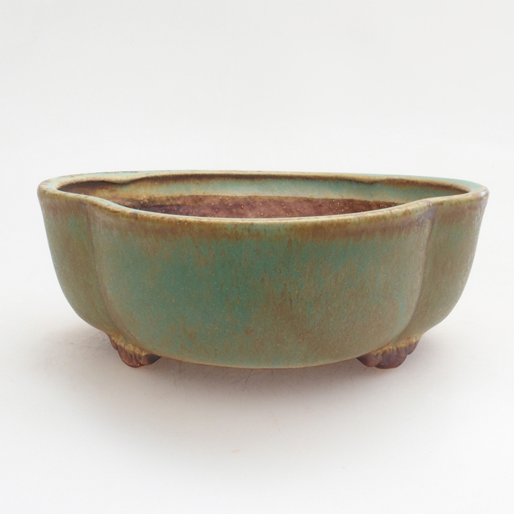 kerámia bonsai tál 10 x 8,5 x 4 cm, barna