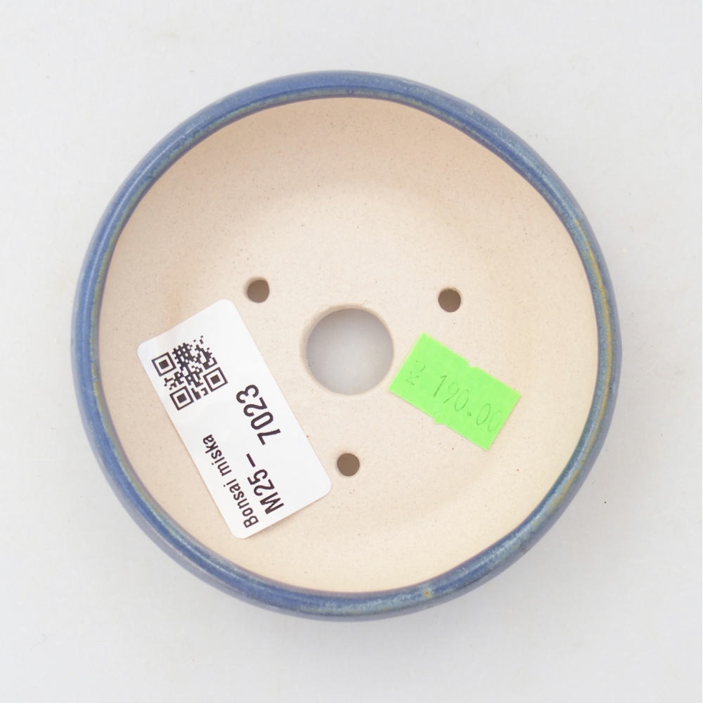 kerámia bonsai tál 9 x 9 x 2,5 cm, kék színben