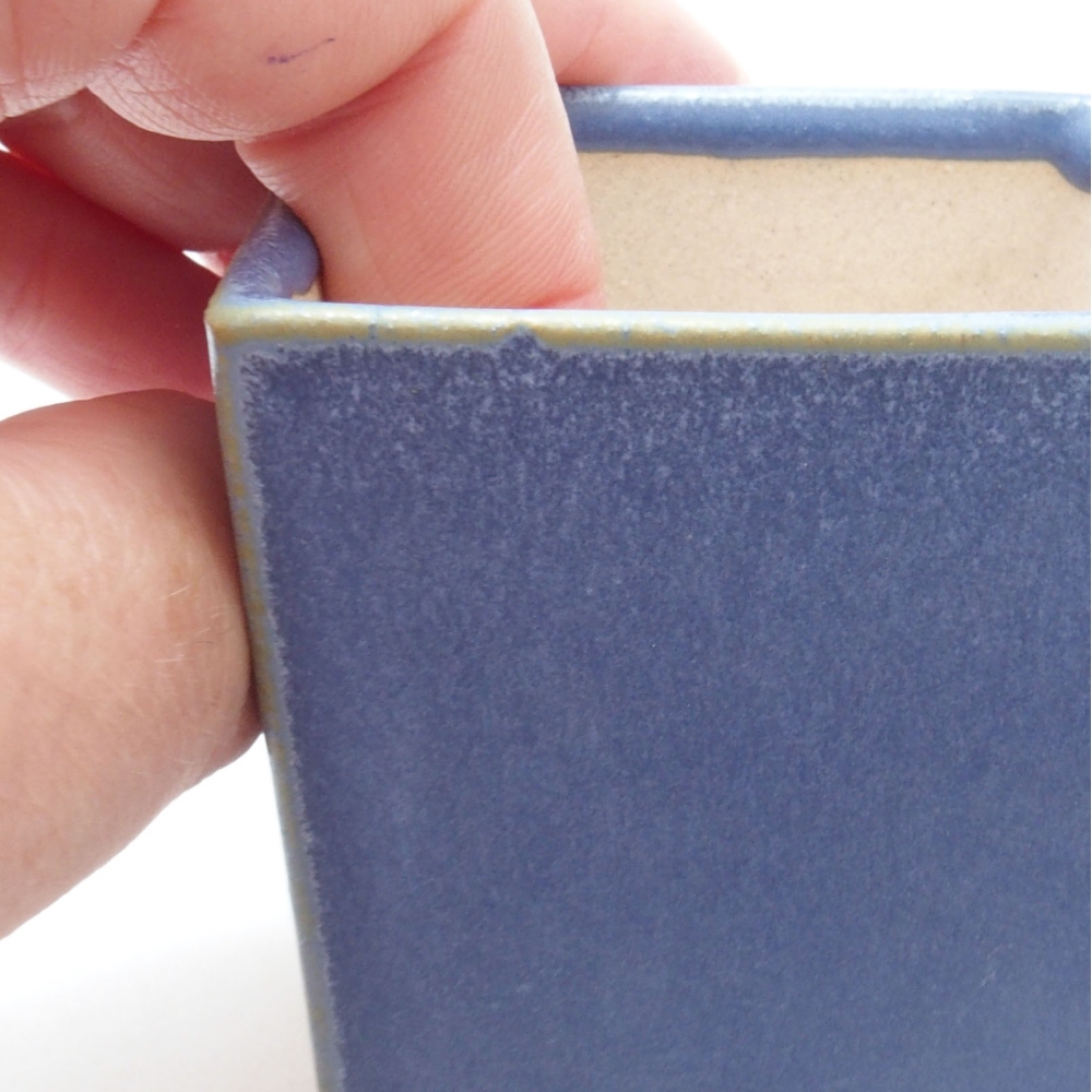 Mini bonsai tál 5,5 x 5,5 x 6,5 cm, kék színben