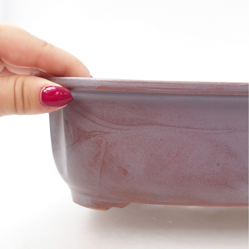 Kerámia bonsai tál 24,5 x 21 x 7 cm, fém színben